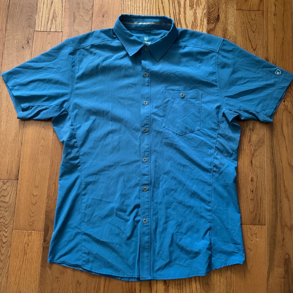 Men's Kuhl Bandit Blue Short Sleeve Shirt size M